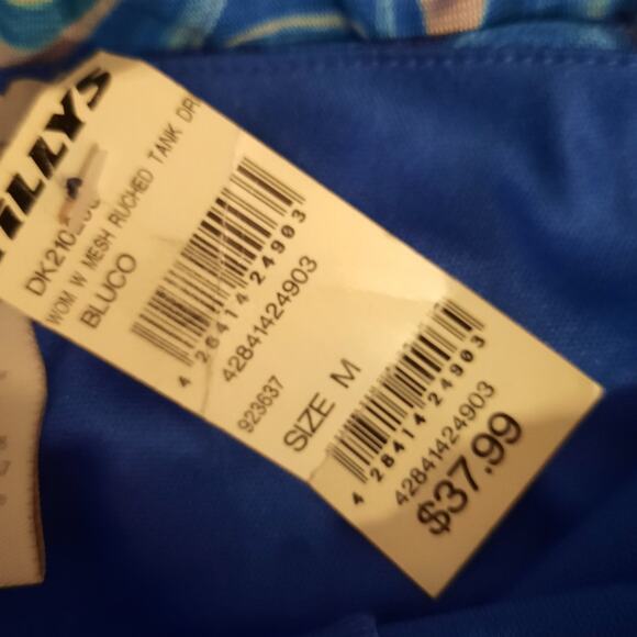 NWT West Of Melrose Tillys Blue Graphic Ruched Bodycon Mini Halter Dress Medium - Picture 8 of 10